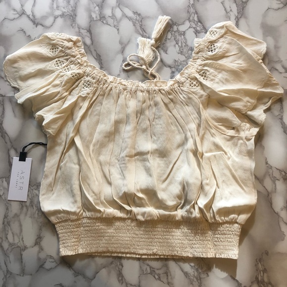 ❌CLOSEOUT SALE❌ ASTR crochet off the shoulder top - Picture 7 of 8